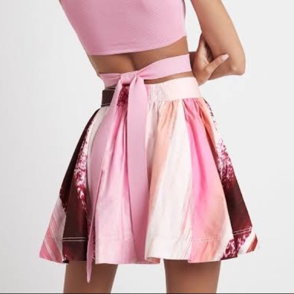 AJE Kasbah Mini Flippy Skirt Sunset Stripe - SIZE 10 RRP $295 - NWT - Picture 2 of 6
